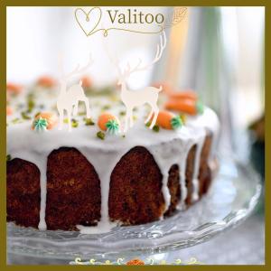 [Valitoo] 1Pc Mini Resin Deer Christmas Forest Elk White Dessert Table Decor Merry Christmas Decor For Home Kids New Year Gift