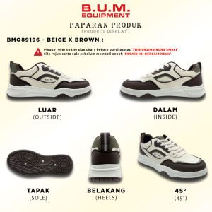 BUM Equipment Mens Shoe BMQ89195/BMQ89196 Black x White/Beige x Brown