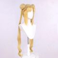 Tsukino Usagi cosplay wig Anime cosplay Wig Blonde Double Ponytail Long Curly. 
