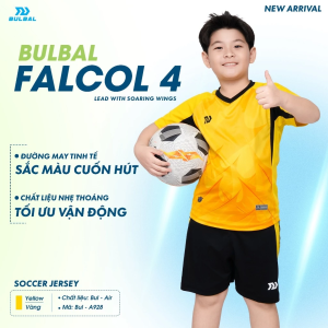 Bộ Quần Áo Bóng Đá Trẻ Em Bulbal Falcol 4 Chất Liệu vải Bul-Air Co Giãn Cao Thoáng Mát