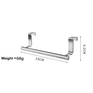 Modern Plastic Over Kitchen Cabinet Towel Bar Rack Hang on Inside or Outside of Doors Storage for Hand Dish Towels Rag