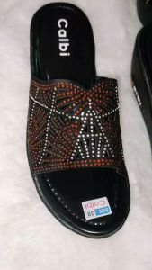 TERLARIS -SandaL wedges Terbaru 7 Cm Korean Style- Sandal Wedges Wanita Model Selop Trendy - Sendal Murah Grosiran-  wedges permata