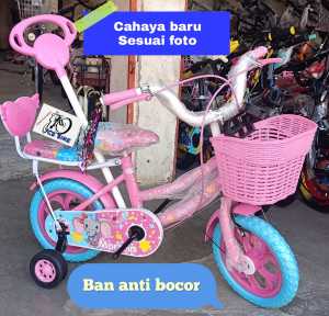 SEPEDA ANAK PEREMPUAN UKURAN 12 BAN EVA DORONGAN TERBARU