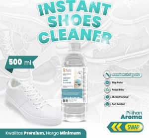 Terbaru - Pembersih Cuci Sepatu Pemutih Instan Cleaner Tanpa Bilas Aroma Wangi Segar Kemasan 500Pet