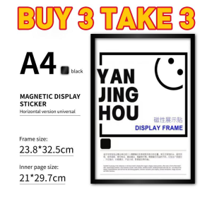 17KM Buy 3 Take 3 Magnetic Wall Frame A4 Self-adhesive Photo Frame Poster Display Sticker Home Decoration