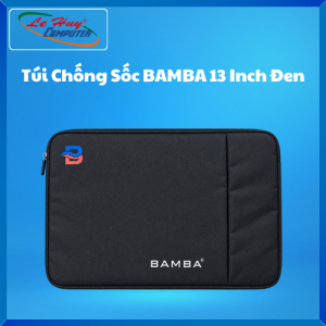 Túi Chống Sốc Laptop BAMBA 13 Inch - 15 Inch (Đen/ Bạc) - Hàng Chính Hãng