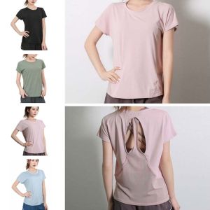 MUQZI Short Sleeve Sports Yoga T-Shirts Quick Dry Solid Color Running Shirts Tees Comfortable Thin Sports Tops Fitness