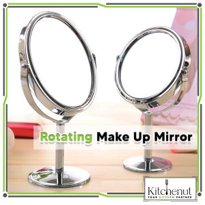 Kitchenut Cermin Solek Cermin Dandanan Meja Rotating Make Up Mirror Beauty Mirror Double Sided Magnifying Make Up Mirror