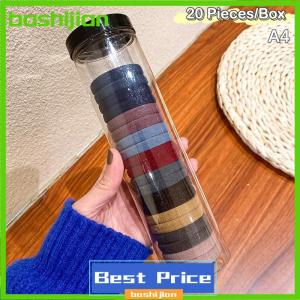 bashijian 20 cái hộp Đóng Hộp Vòng Khăn Đàn Hồi Cao Liền Mạch Đơn Giản Màu Sắc Rắn Tóc Vòng Đuôi Ngựa Chủ Tóc Dây Thừng Phụ Kiện Tóc