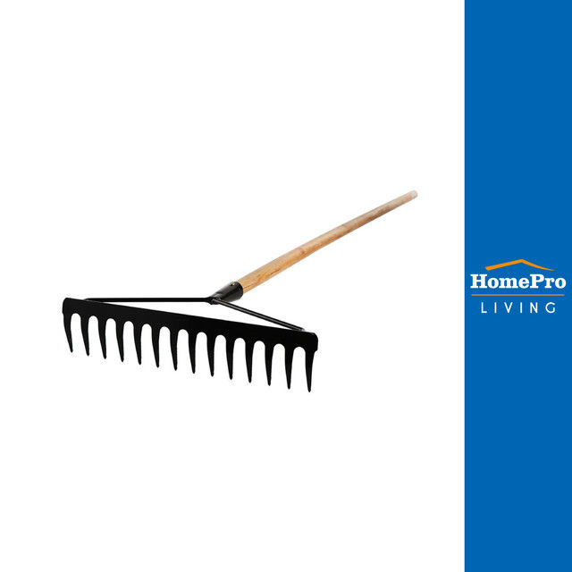 คราดเหล็ก 14 ซี่ พร้อมด้าม SPRING สำหรับงานสวนและเกษตร