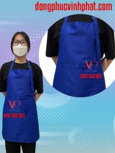 Tạp Dề Yếm Trơn Nhà Bếp Kaki Cao Cấp Nam Nữ Đồng Phục Nhân Viên Nhà Hàng Quán Ăn