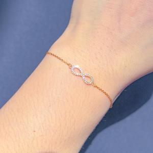 Gelang emas asli kadar 70 75 16k 17k infinity SERUT rantai tangan 8 rosegold gold whitegold putih