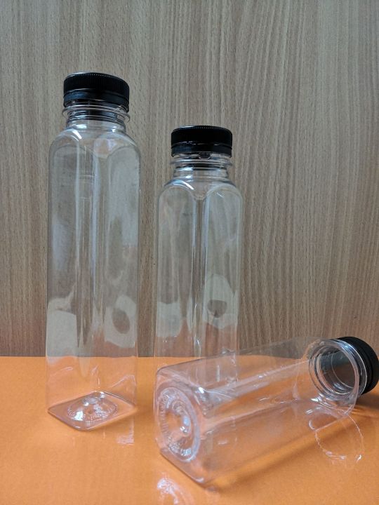 100pcs Square Plastic Candy Beverage Bottles