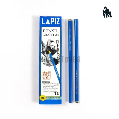 Pencil 2B Biru Murah / Pensil Kayu Lapiz Komputer [ISI 12 PCS]