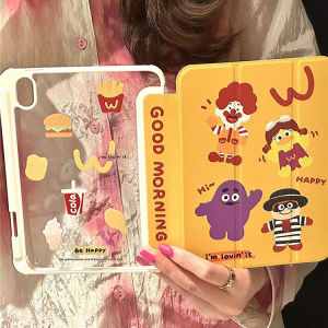 เคสไอแพด Gen9 Air5 gen10 Air6 2024 Air7 Gen11 McDonalds อะคริลิค ช่องใส่ปากกาขวา Acrylic เคส ipad Pro 11 air4 air3 Gen8 mini6 แมคโดนัลด์ MINI7