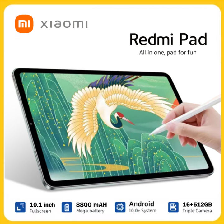 Xiaomi Redmi Pad Tablet 10.1 inches RAM16G ROM512G Android10.1 tablet on  sale original 2023 big sale legit iPad Cheap Tablet Wifi 4G/5G 10 Core  Processor Screen Full HD Tablet 8800 mAh Android