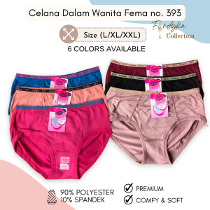 12 PCS Celana Dalam Wanita Fema 393 CD Cewek Polos Import Celana Dalam Remaja Dewasa