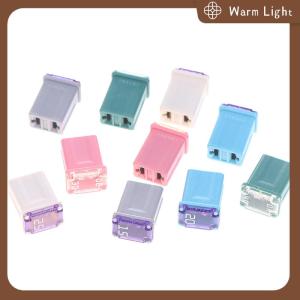 Warm Light 2ชิ้นฟิวส์ไมโครคาร์ทริดจ์ฟิวส์ทรงสี่เหลี่ยมขนาดเล็กฟิวส์รถยนต์ฟิวส์รถ J 15A 20A 25A 40A 30A