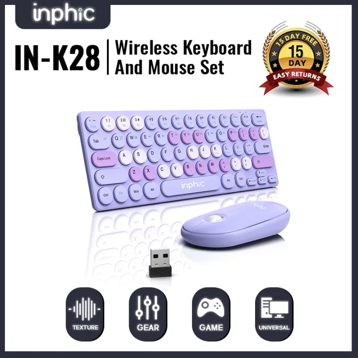 Zeus Keypad Zeus X INPHIC 64 Keys Round Keycap Wireless Keyboard and Mouse Set For ...
