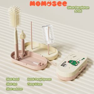 Momosee Set Pembersih Botol Bayi Sikat Botol Susu Bayi Travel Bottle Brush Kit Multifungsi XH054