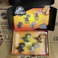 Jurassic World Snap Squad Mini Dinos 4-Pack T-Rex Velociraptor Blue Indoraptor Indominus Rex Action Figure Gift Set Mattel GKH02. 