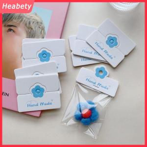 Heabety 100 cái lốc có thể gập lại bao bì thẻ giấy đầy màu sắc hoa thẻ cho handmade trang sức bán lẻ treo tag hoa hiển thị các tông