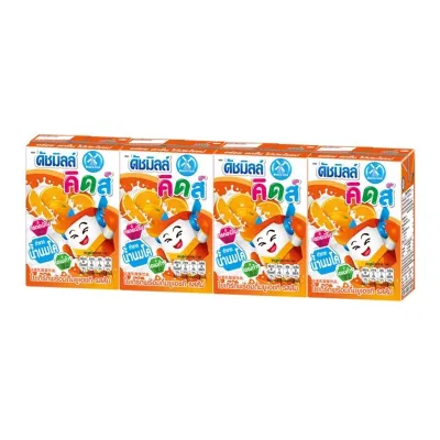 Dutch Mill Kids ดัชมิลล์ คิดส์ นมเปรี้ยว กล่องเล็ก 90มล. 1 แพ็ค 4 กล่อง นมโยเกิร์ต นมโค นม ขนาดพกพา