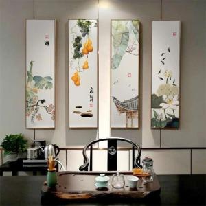BỘ 4 TRANH TỨ QUÝ HIỆN ĐẠI MỚI TRANG TRÍ PHÒNG KHÁCH/PHÒNG TRÀ CÓ SẴN KHUNG VÀ MÓC TREO