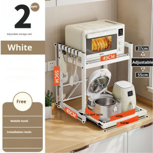 Microwave Rak Dapur Rack Oven Rack Kitchen Rack rice cooker rack Kitchen Organizer Storage Rack Seasoning Rack Multipurpose adjustable Appliance Shelf