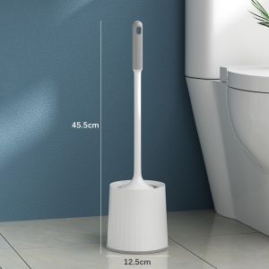 Homenhome ไม่ตายมุมห้องน้ำพร้อมฐานจับยาวแปรงทำความสะอาดห้องน้ำตะเข็บชั้นแขวนสุดสร้างสรรค์ชุดแปรงทำความสะอาดสองชิ้น