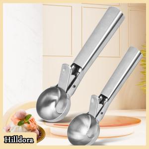 [Hilldora] Ice Cream Scoops thép không gỉ Ice Cream Digger không dính trái cây Ice ball maker dưa hấu Ice Cream Spoon công cụ