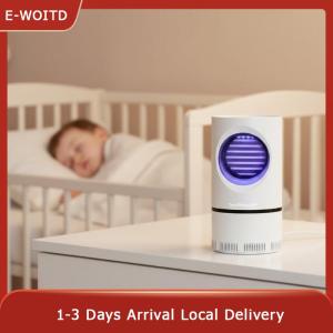 E-WOITD LED Mosquito Killer Lamp Electric Fly Trap Light Safe Silent Pest Control Insect Repellent Home Bedroom Office