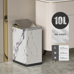 10L/15L thép không gỉ VUÔNG LẮC nắp thùng rác đồ gia dụng sức chứa lớn vỏ sò