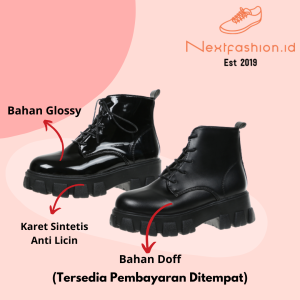 Sepatu Boots Wedges Flat Wanita Premium 243 Nextfashion