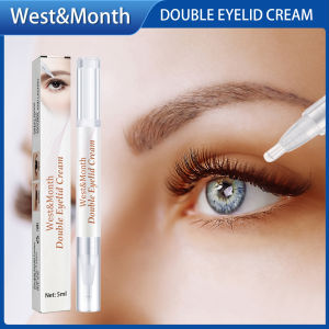 West Month Double Eyelid Cream Styling Shaping Cream Big Eye Transparent Eyelid Super Stretch Fold Lift Eyes Shaping Tools Makeup Tools Practical Eyelid Glue Professional Invisible Lasting Lift Eyes Beauty Makeup Tools Enlarge Eyes(5ml)