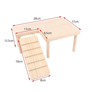 PLLEWY Hamster Wooden Ladder Platform DIY Stairs Toy Easy to Install Jumping Board  Cage Accessories Pet Climbing Toy for Small Pets