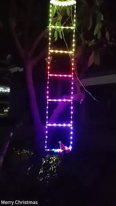 Indoor Outdoor Home LED String Lights for Christmas Parties Decorative Santa Claus Cloud Ladder Star Tree Bell Christmas Lights