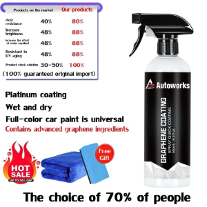 Car Wax Spray Coating Agent Quick Coat Ceramic Coating Car Wax Polish Spray Waterless Car Wash and Wax Hydrophobic Top Coat Polish For Cleaning and Shining Car Car Cleaning Products Car Detailing Product Car Wash