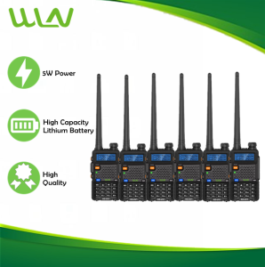 Wln KD-UV1 5W UHF 400-520MHz/136-174MHz 199 Channel Walkie Talkie Two Way Radio -SET OF 6