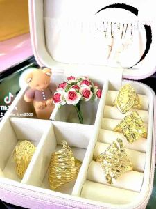 nhẫn mạ vàng thời trang bản to sang trọng