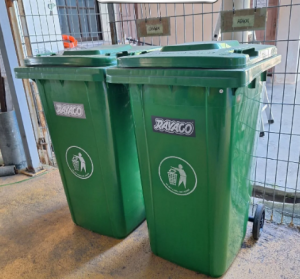 [240L】Rayaco Tong Sampah Hijau Besar Beroda Serbaguna Murah Mobile Garbage Bin Outdoor Waste Trash Bin Big Dustbin With Cover