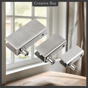 [Creative] 2Pcs Pivot Hinge Rotation Axis Stainless Steel Wine Cabinet Door Rotating Hinges Clamp Clip Shaft Hidden Hinge Hardware