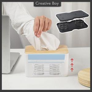 [Creative] Creative Spring Holder Tissue Box Automatic Lift Spring Loaded Tissue Box Tissue Spring Bracket Car Tissue Box Spring Holder