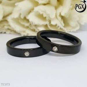 OBRAL CUCI GUDANG Cincin Titanium Couple Tunangan Aksesoris Fashion Perhiasan Anti Karat - TC073