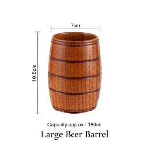 K10SEQ Có tay cầm Cốc gỗ táo dại Nhiều hình dạng Vân gỗ tự nhiên Cốc gỗ  Cốc uống nước Dùng cho gia đình.