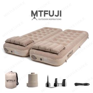 Automatic Inflating Mattress Spliced Single/Double Bed Outdoor Increased Hheight Camping Bed MTFUJI