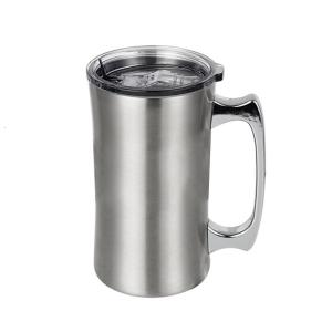 Vacuum Insulated Nonrust Steel Beer Cups 600ml Thermal Mugs With Seal Lid For Coffee Hot Cold