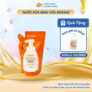 Nước rửa bình sữa Wesser dạng gói 500ml (Nhập khẩu)