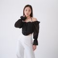 Gwen Sabrina Top / Blouse / Korean Top. 