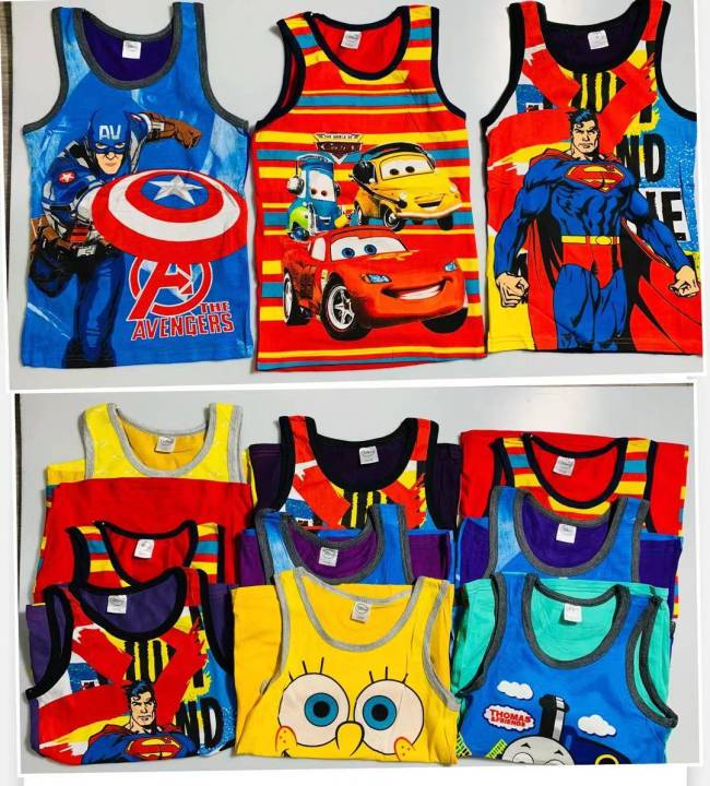 New Sando For Boy and Girl Cartoon Characters 6 to 12 yrs old Assorted 1 pc